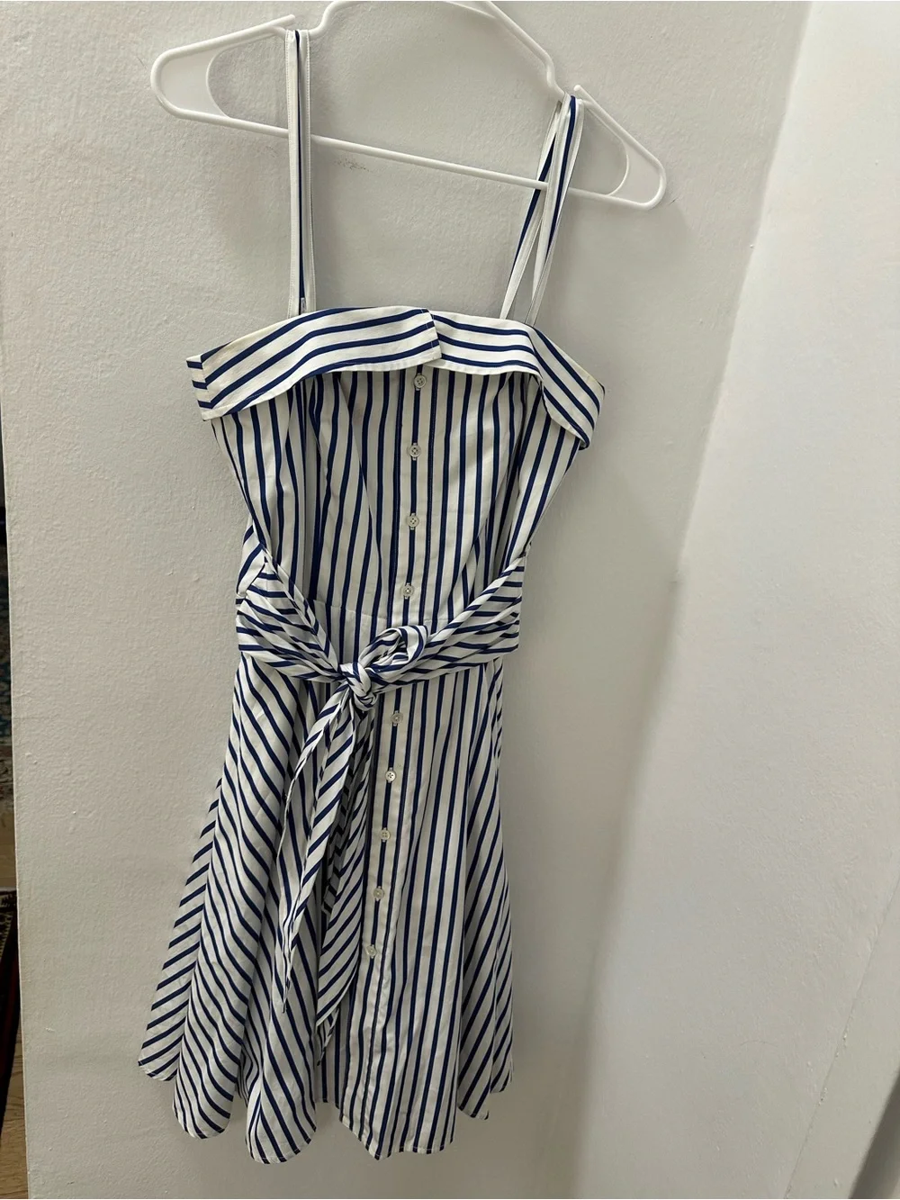 Polo by Ralph Lauren Navy and White Striped A-Line Sundress - Picture 4 of 10